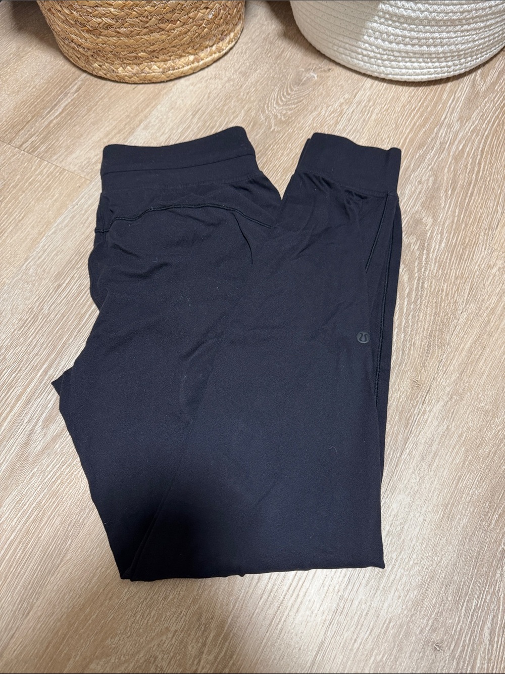 lululemon athletica Black Drawstring Waist Leggings